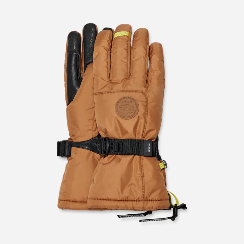 UGG Shasta Gauntlet Glove for Men in Brown, Size XL, Recycled Materials/Water-Resistant/Polyester