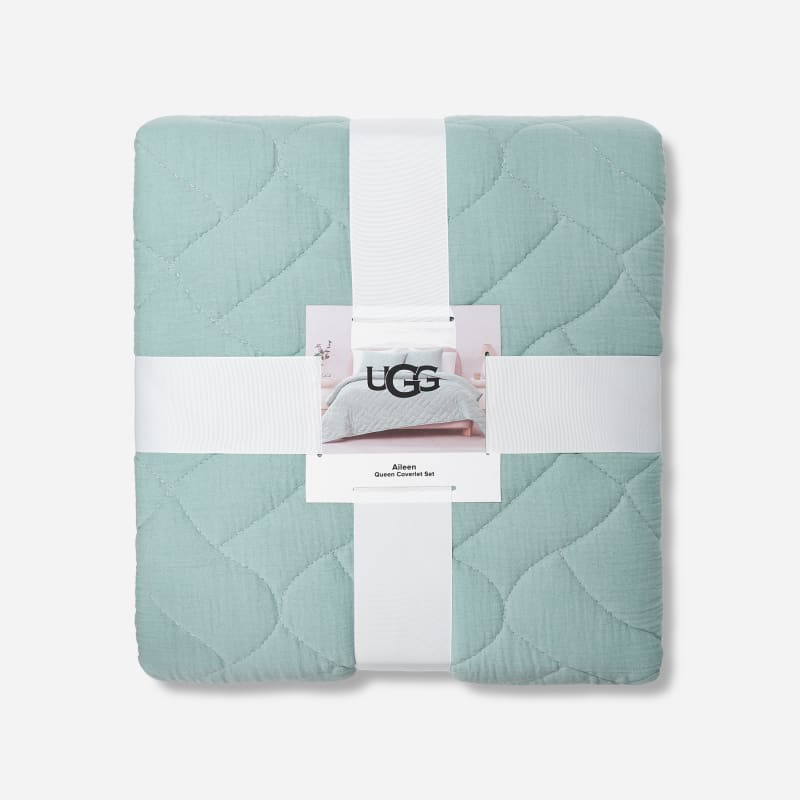 UGG® Aileen Coverlet Set (Queen) Cotton Bedding in Shark Grey