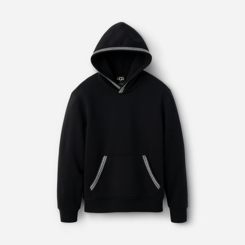 UGG Tasman Hoodie for Men in Tar, Size 2XL, Cotton Blend/Recycled Materials/Polyester