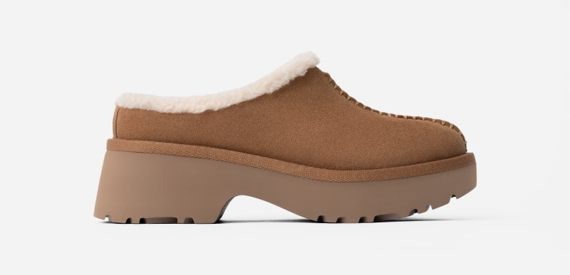 Sabot UGG New Heights Cozy da donna in Brown, Taglia 41, Camoscio