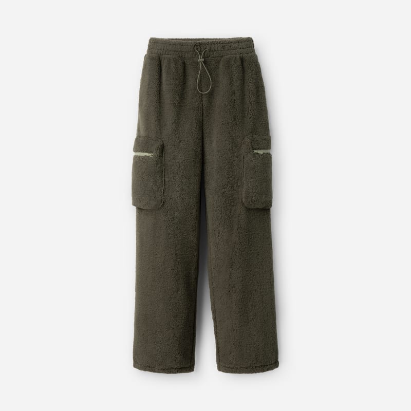 UGG Nyisha fluff Cargo Pant for Women in Green, Size Small, Polyester