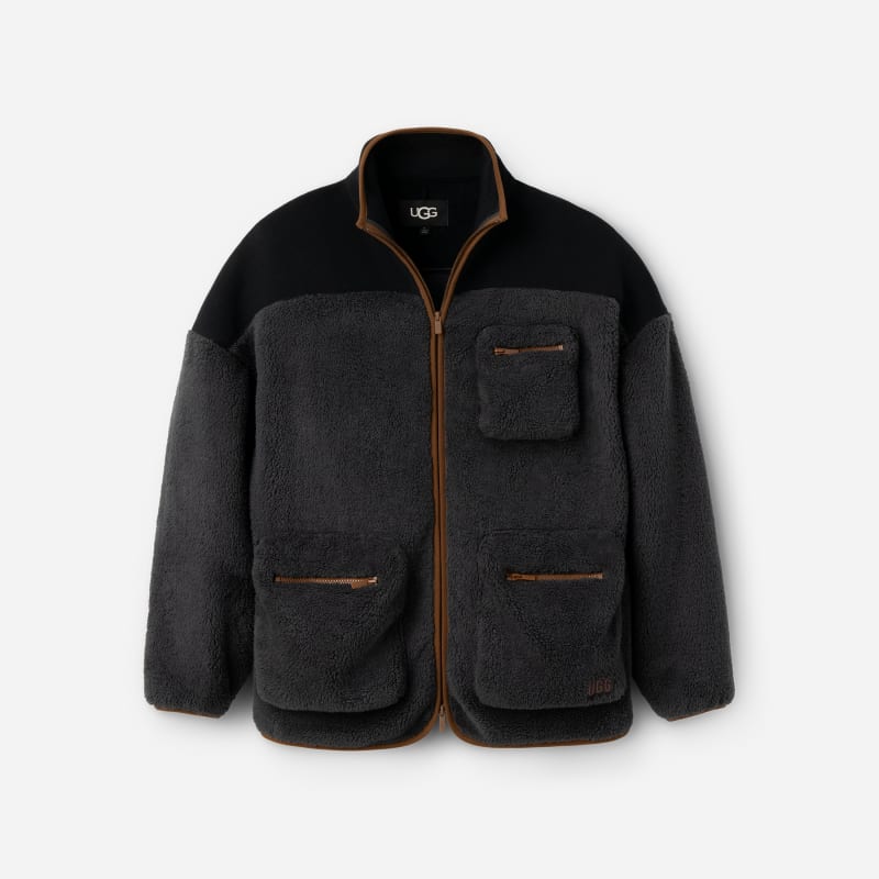 UGG® Women's Nyisha UGG®fluff Jacket Terry Cloth/Fleece/Recycled Materials in Ink, Size M