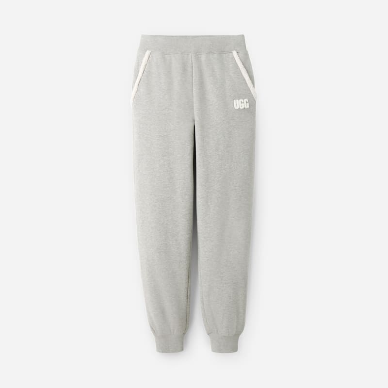 UGG Daylin Bonded Fleece Sweatpant for Women in Grey, Size Medium, Fleece/Polyester/Cotton