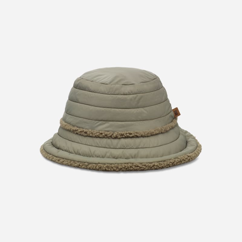 UGG fluff Reversible Hat for Women in Green, Size L/XL, Polyester/Leather