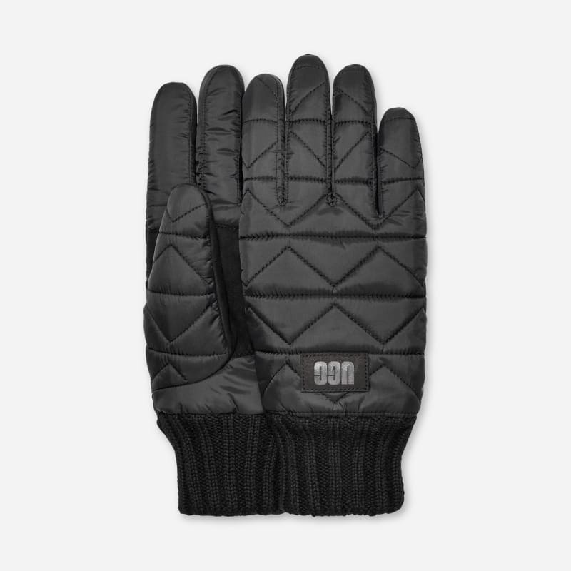 UGG Gewatteerde handschoen in Black, Maat L, Polyester/Wol