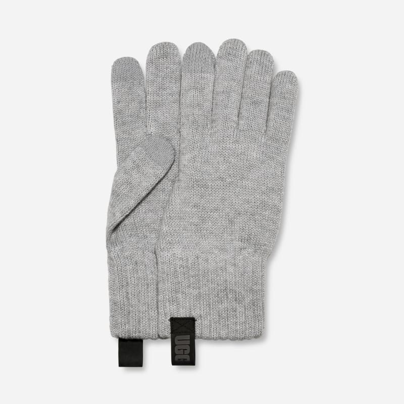 UGG Lightweight Glove for Men in Grey, Size OS, Wool/Polyester/Leather