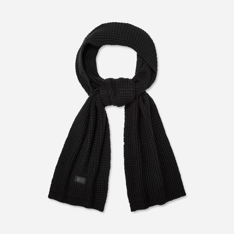 UGG Waffle-sjaal in Black, Wol