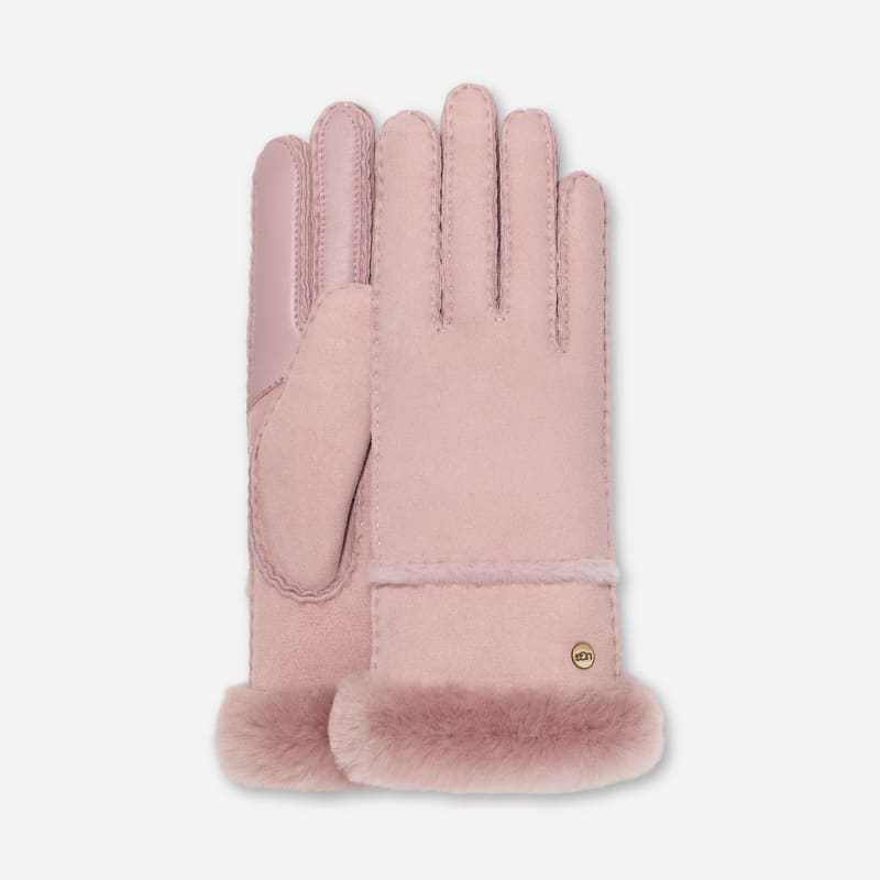 UGG® Women's Sheepskin Seamed Glove in Ashen Rose, Size M