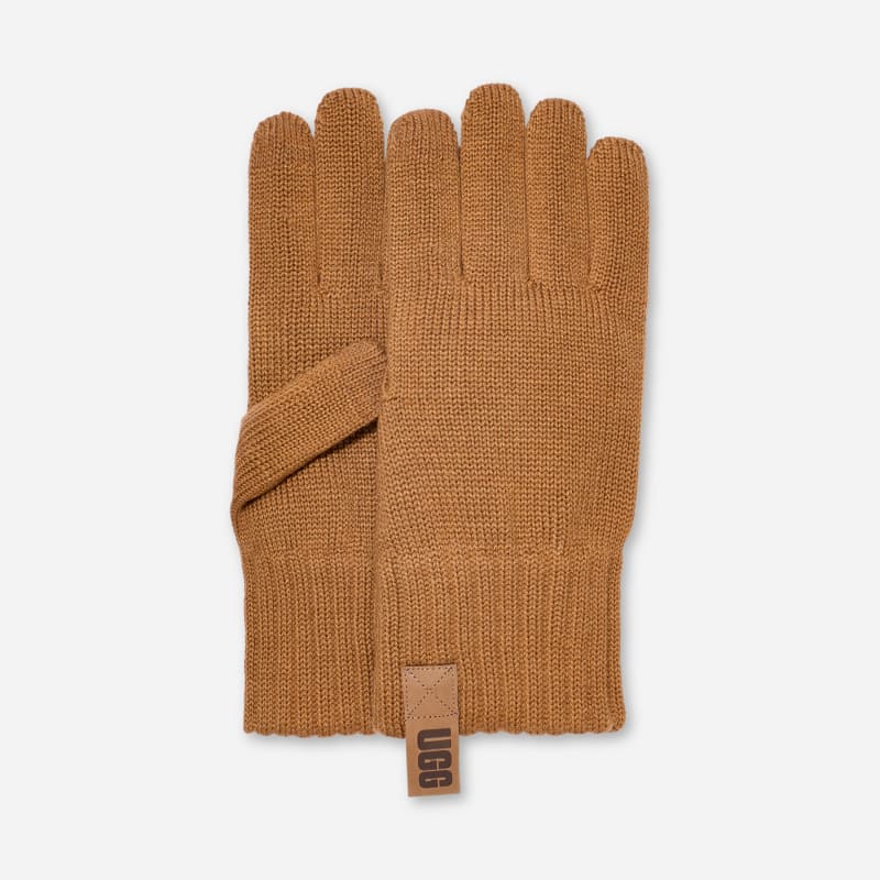UGG Lightweight Glove for Men in Brown, Size OS, Wool/Polyester/Leather