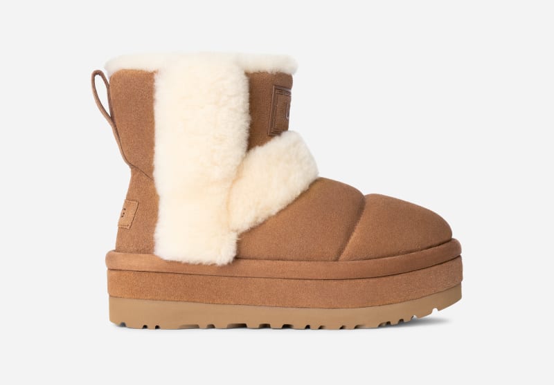 UGG Classic Chillapeak Boot for Women in Brown, Size 9, Leather/Polyester/Wool