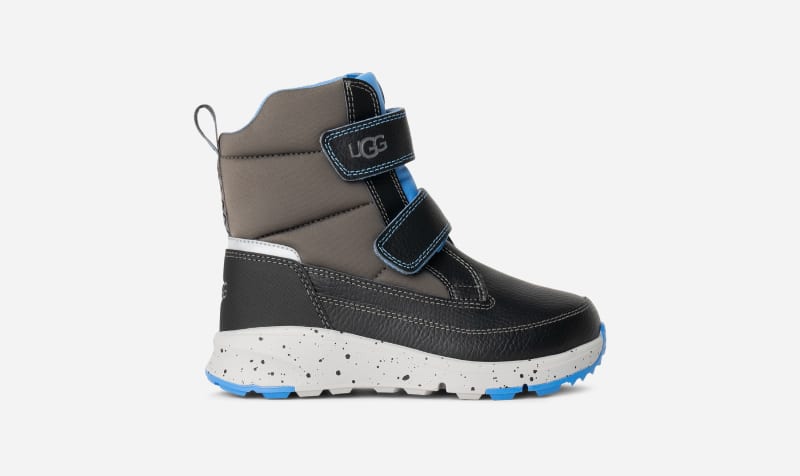 UGG Dannie Weather Boot for Kids in Big Sky/Black, Size 8, Leather/Polyester/Cotton