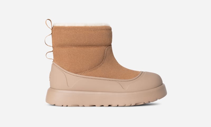 UGG Classic Mini Mod Boot for Kids in Brown, Size 9, Suede/Polyester/Wool