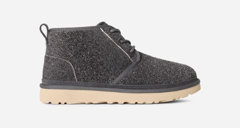 UGG Neumel Shaggy Suede Boot for Men in Grey, Size 11, Leather/Polyester/Cotton