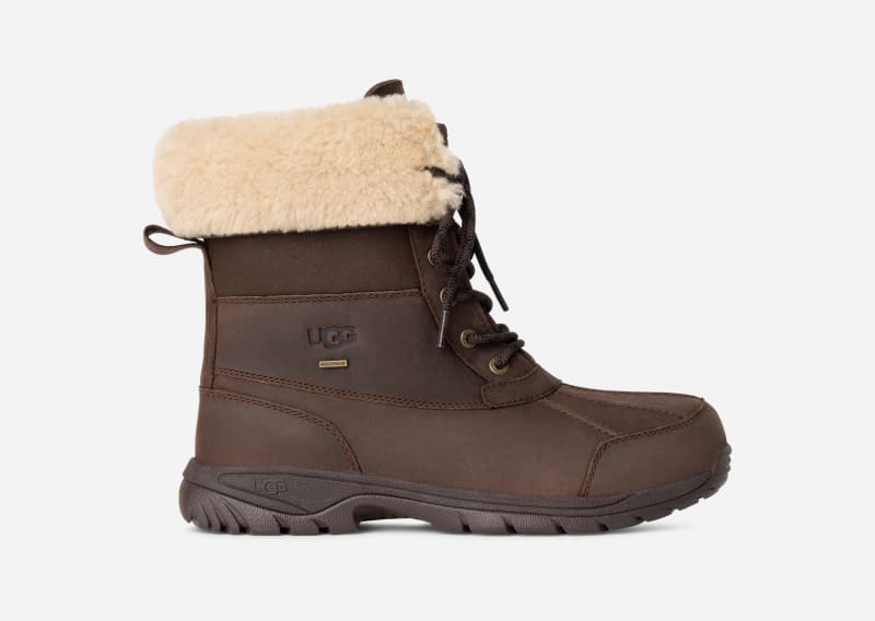 UGG Butte Distressed Boot for Men in Brown, Size 12, Leather/Wool