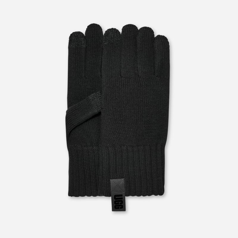 UGG Lightweight Glove for Men in Black, Size OS, Wool/Polyester/Leather