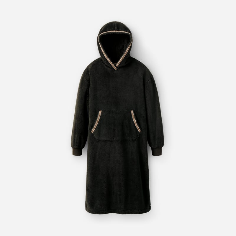 UGG fluff Full-Body Hoodie for Men in Black, Size ALL GENDER S/M, Fleece/Recycled Materials/Polyester