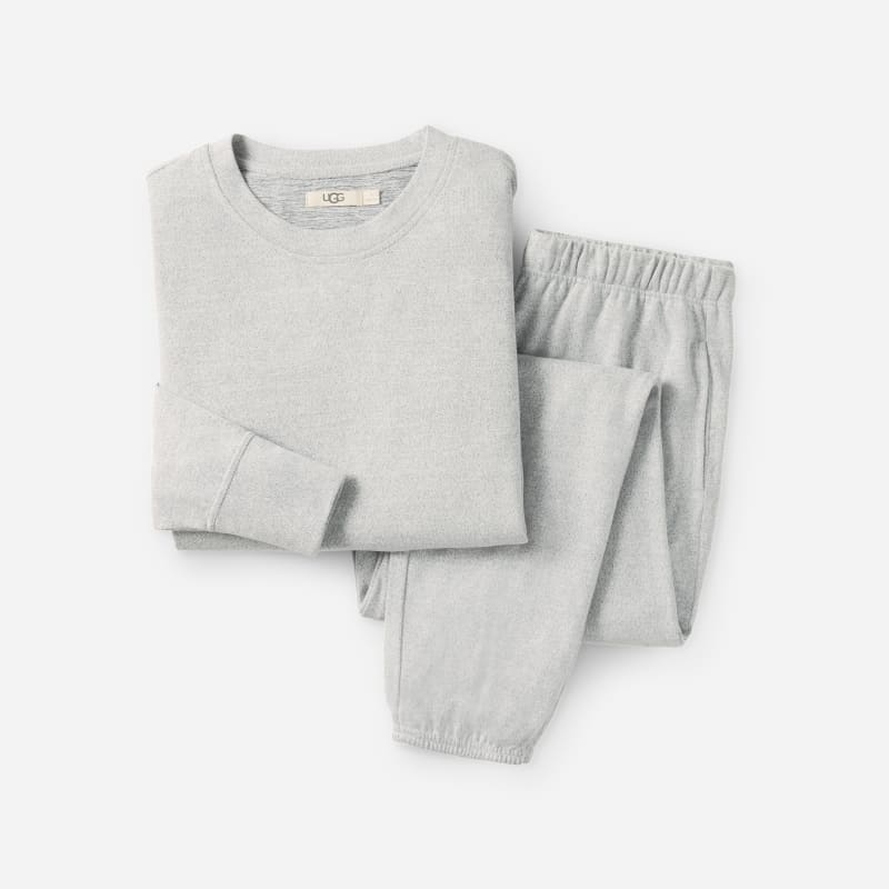 UGG® Women's Gable Set II Knit/Recycled Materials Sleepwear in Grey Heather, Size 2X