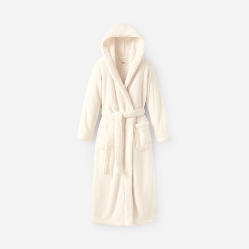 UGG® Women's Aarti Long Fleece Robes in Cream, Size 1X