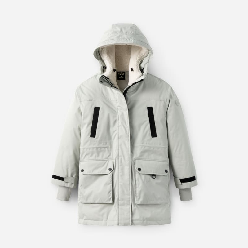 UGG Adirondack Parka 2.0 Jacket for Women in Frost, Size Medium, Polyester/Cotton
