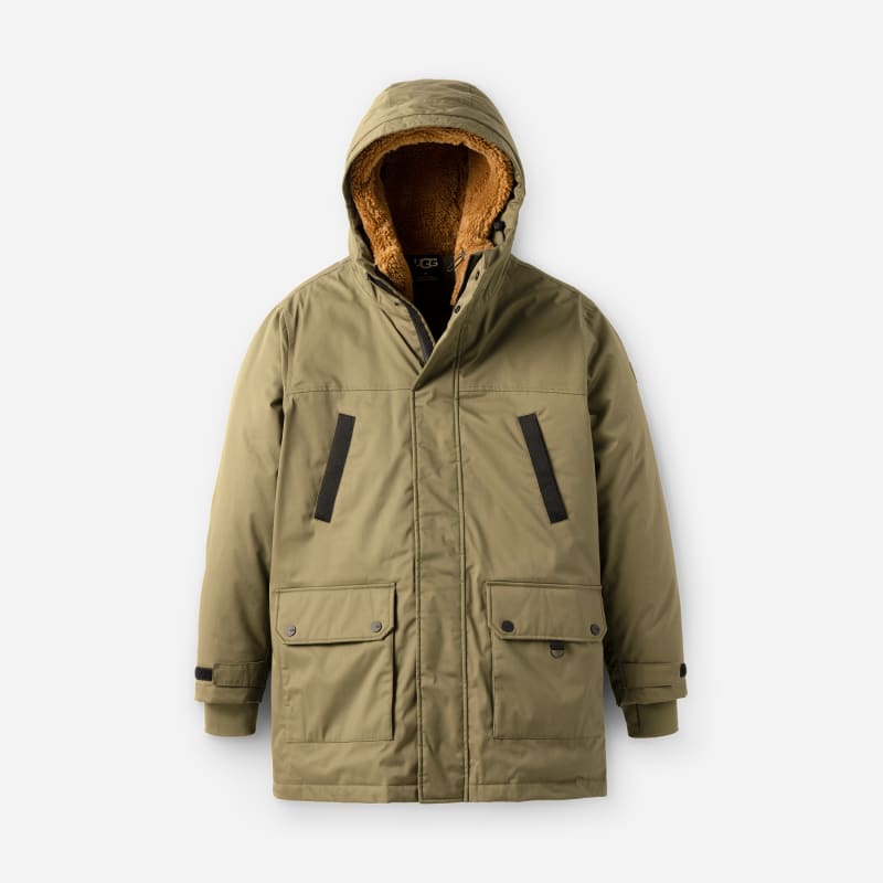 UGG Butte Parka II Jacket for Men in Green, Size Small, Polyester/Cotton