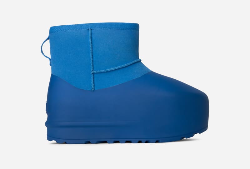 UGG Classic Mini Pumped Molded Boot for Women in Big Sky, Size 9, Suede/Polyester/Wool