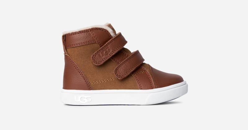 UGG Rennon II Trainer for Kids in Brown, Size 2, Leather/Wool