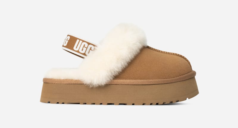 UGG Funkette-pantoffel voor Grote Kinderen in Brown, Maat 35, Suede