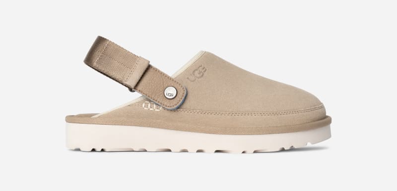 UGG Goldencoast Clog for Men in Sand/Santorini, Size 13, Suede/Polyester
