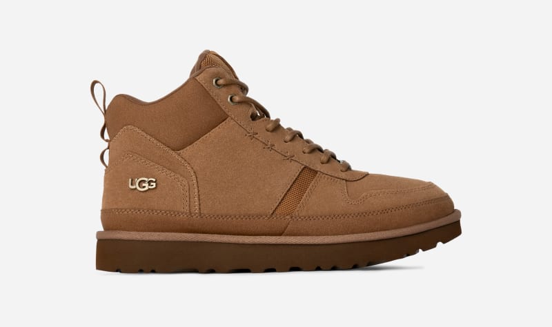 UGG Highland Hi Heritage Trainer for Men in Brown, Size 9, Leather/Polyester/Cotton