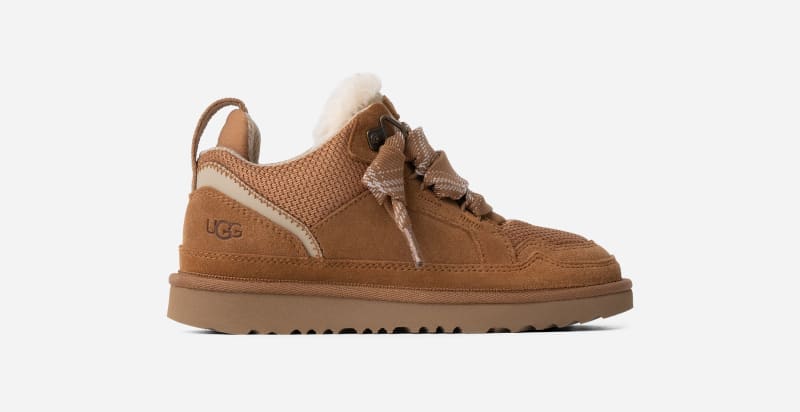 UGG Lowmel Trainer for Kids in Brown, Size 12, Suede/Polyester/Wool