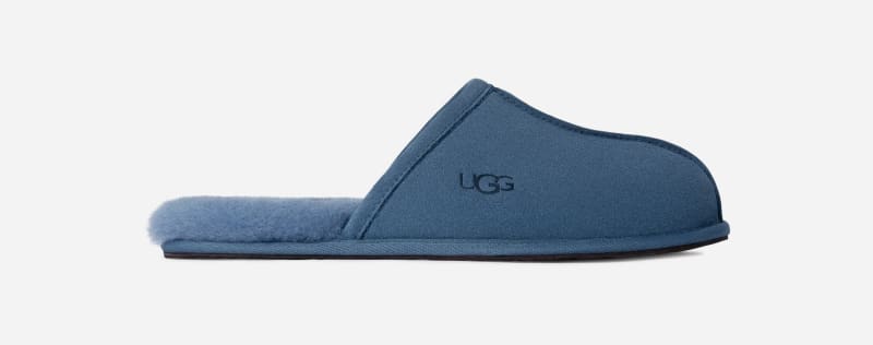 UGG Scuff Slipper for Men in Blue, Size 7, Suede/Polyester/Wool