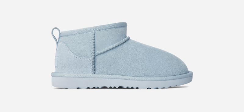 UGG Classic Ultra Mini-laars voor kinderen in Sea Foam, Maat 33.5, Suede