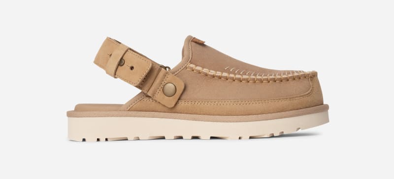 UGG Goldencoast Regenerate-klomp in Beige, Maat 40.5, Suede