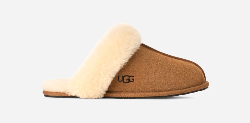 UGG Scuffette II Slipper for Women in Brown, Size 9, Suede/Polyester/Wool