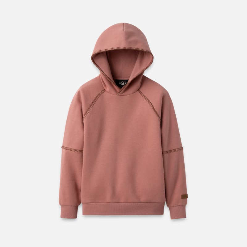 UGG Classic Hoodie for Women in Pink, Size 2XS, Cotton/Polyester/Leather