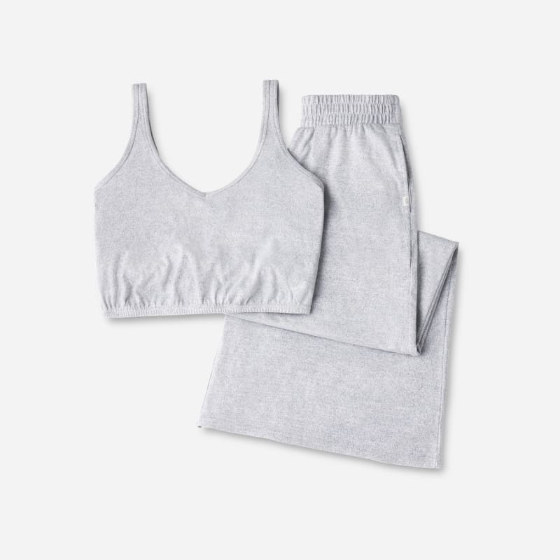 UGG® Women's Holsey Pant Set Knit/Recycled Materials Sleepwear in Grey Heather, Size 1X