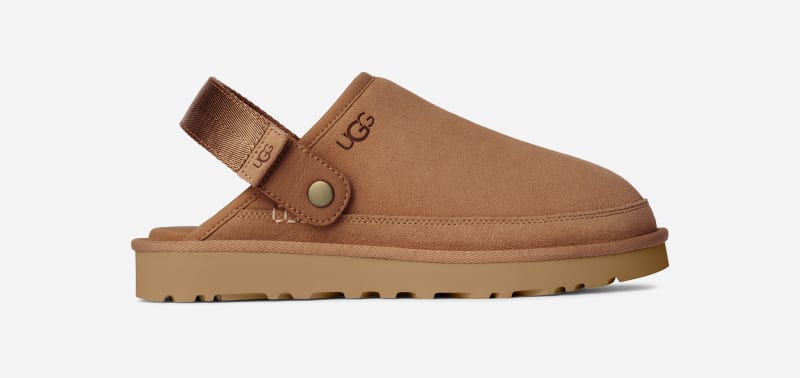 UGG Goldencoast Clog II for Men in Brown, Size 12, Suede/Polyester