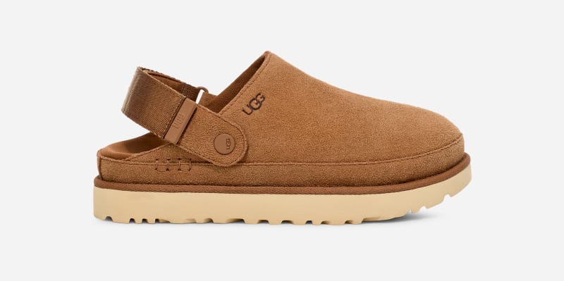 UGG Women's Goldenstar Clog in Brown, Size 37.5 | Suede