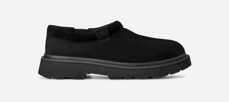 UGG Tasman Lug for Men in Black, Size 8, Suede/Polyester/Wool