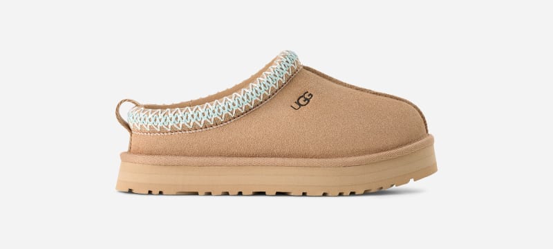 UGG Pantoffels K TAZZ plateau clog, mule, pantoffel met sierbies