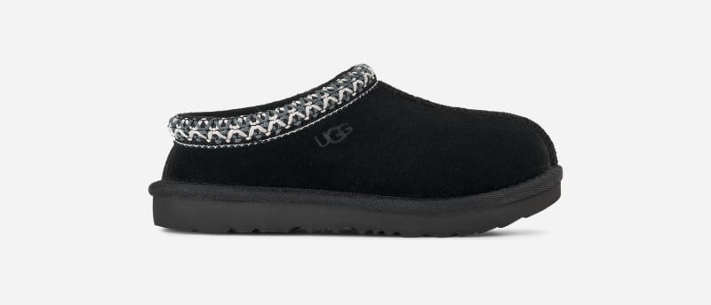 UGG Tasman II for Kids in Black, Size 1, Suede/Wool