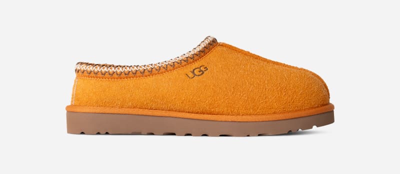 UGG Tasman Shaggy Suede for Men in Dark Apricot, Size 7, Suede/Polyester/Wool
