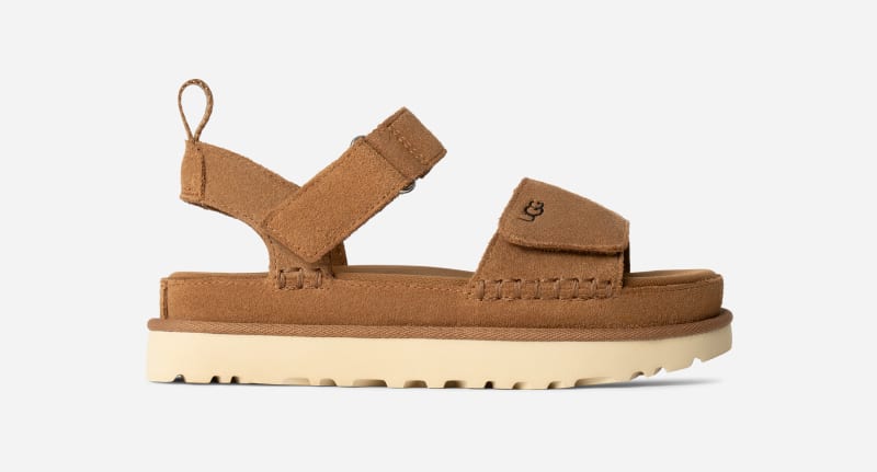 UGG Goldenstar Sandal for Women in Brown, Size 7.5, Suede/Polyester