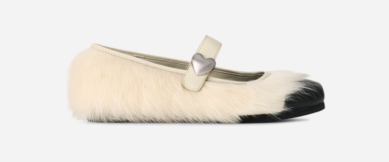 UGG Ambush Mary Jane for Men in White, Size 3, Shearling/Leather