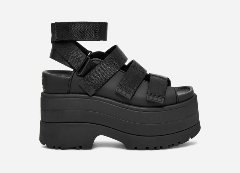 UGG GoldenRise Sandal for Women in Black, Size 9, Polyester