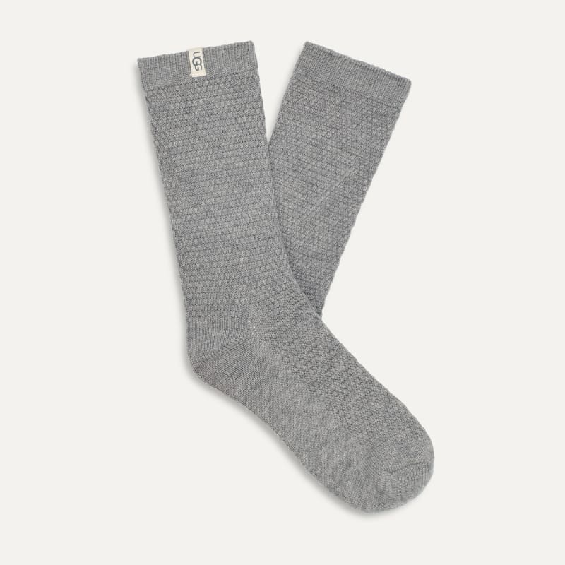 UGG® Women's Classic Boot Sock II Sheepskin Socks in Grey Heather