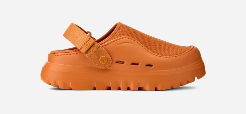 UGG PeakMod Clog for Men in Dark Apricot, Size 10, Suede/Polyester