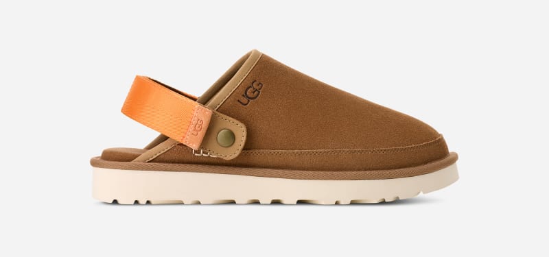 UGG Goldencoast Clog II for Men in Brown, Size 7, Suede/Polyester