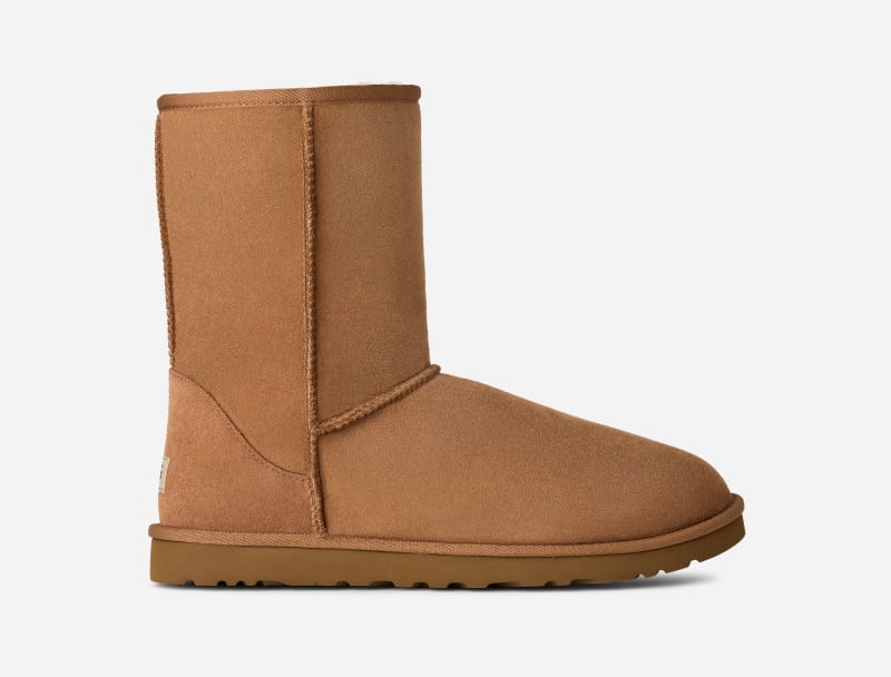 UGG® Men's Classic Short Sheepskin Classic Boots in Brown/, Size 14