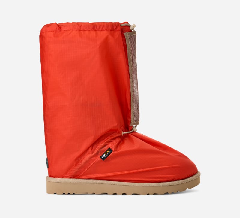 UGG® Men's UGG® Reese Cooper Classic Mini Fabric/Sheepskin Classic Boots in Mandarin Red, Size M 6/W 7
